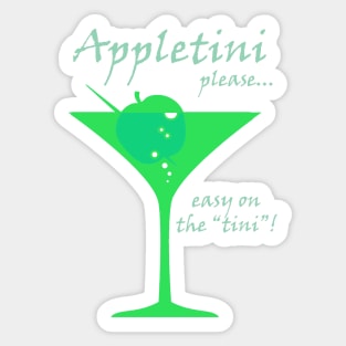 Appletini JD - Green Apple Sticker